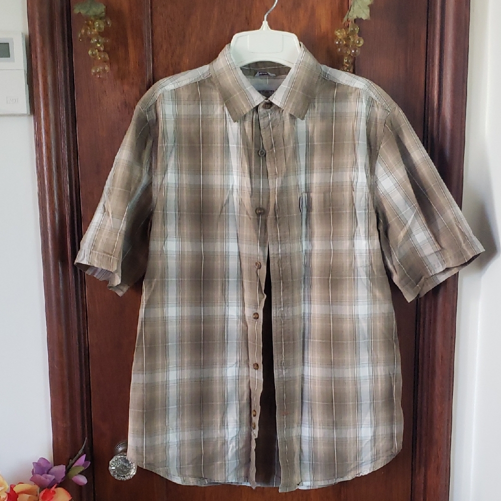 Carhartt Plaid Button Down Casual Shirt Size Medium